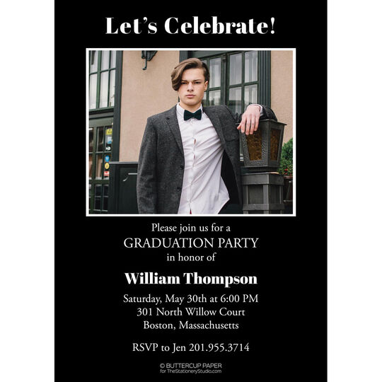 Bold Graduate Photo Invitations